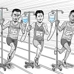 点滴男子１００ｍ走