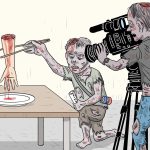 人間の肉を食べた後、肉だけの映像も撮っておくゾンビ